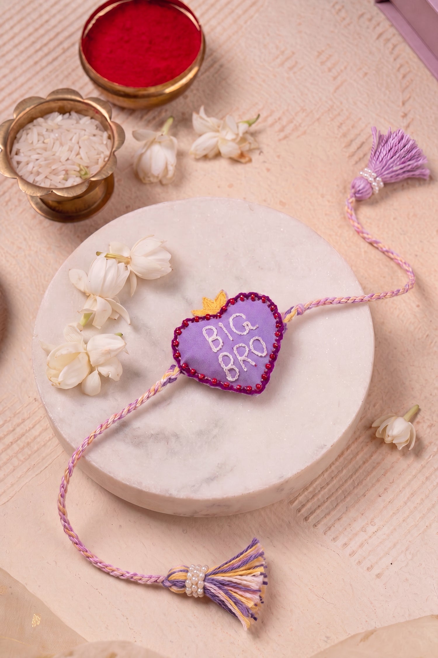 Handmade "Big Bro" Crown Heart Rakhi