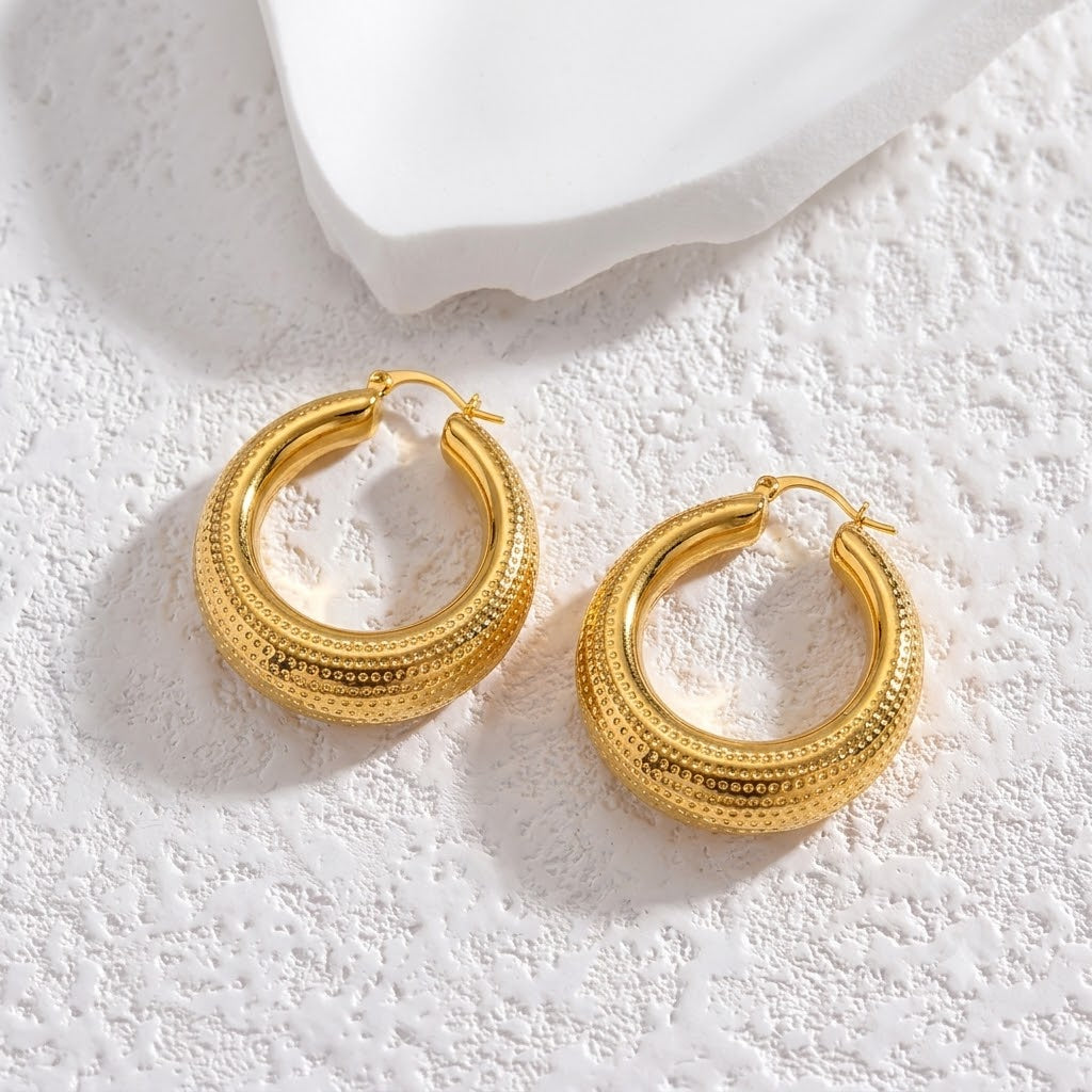 Chunky Textured Hoops