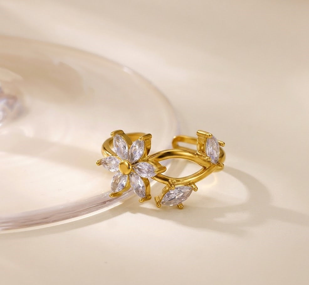 Crystal Flora Ring