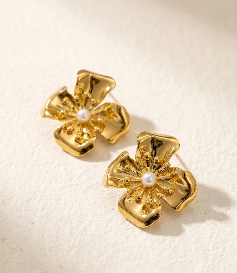 Blooming Pearl Earrings