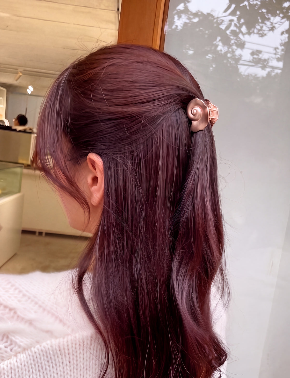 Rose Gold Seashell Metal Hair Claw Clip