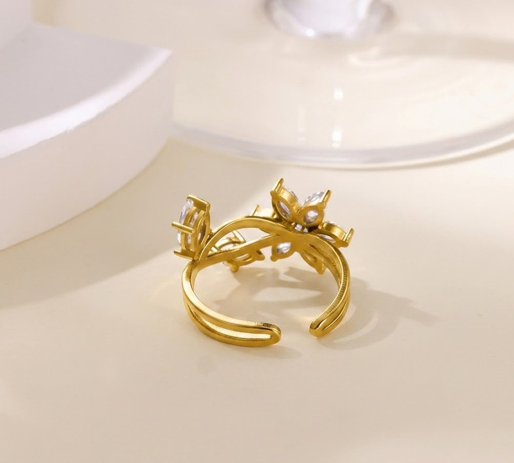 Crystal Flora Ring