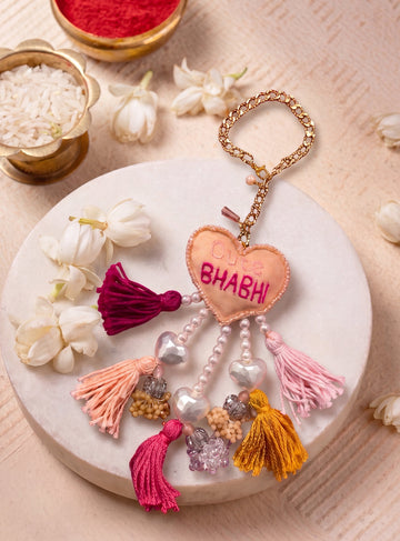 "Cute Bhabhi" Tassel Lumba Rakhi
